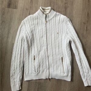 Ralph Lauren Cream Cable Knit Sweater/size L